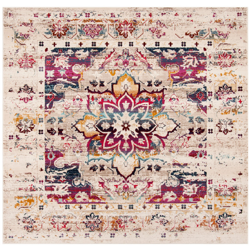 Wayne Performance Oriental Rug, Square 6'7"