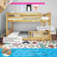 Amoura Kids Twin Over Twin Low Bunk Bed with Guard Rail-584356707