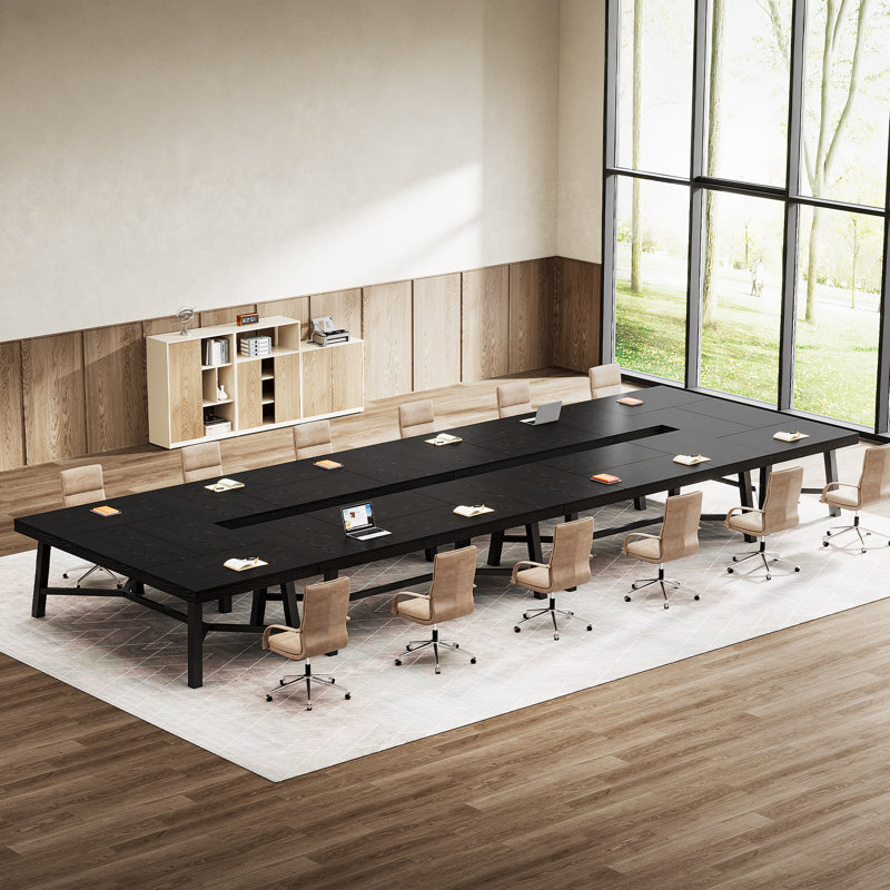 Table de conférence 6 pi pour 6 à 8 personnes, Noir