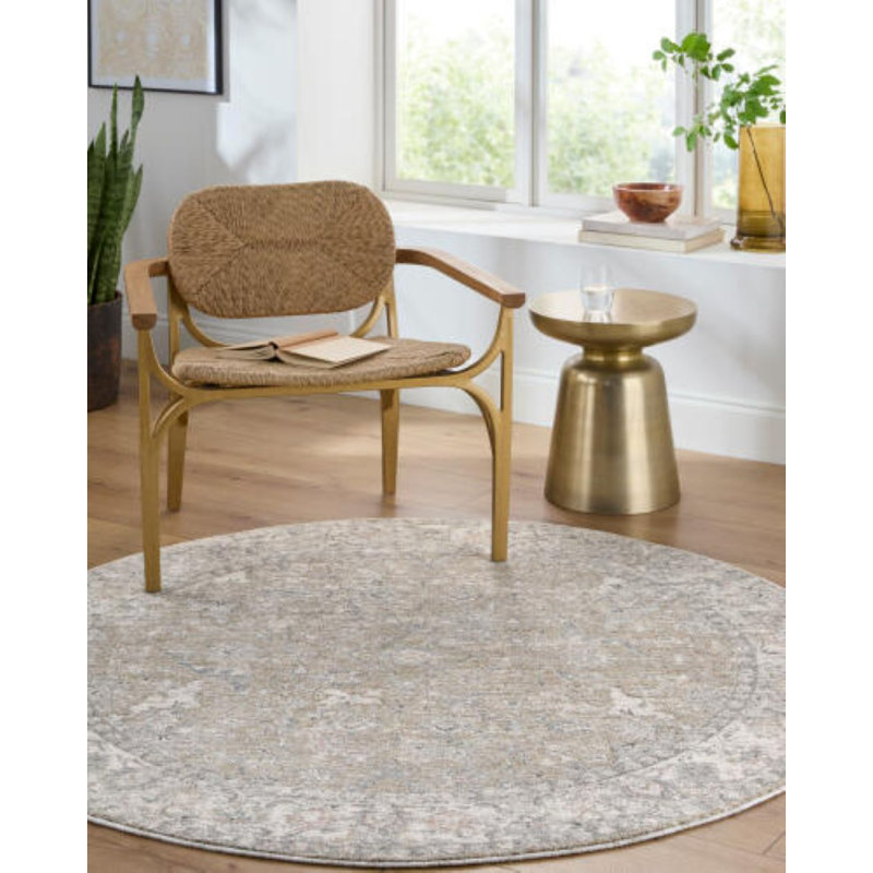 Hendrick Machine Woven Indoor Area Rug, Round 6'7"
