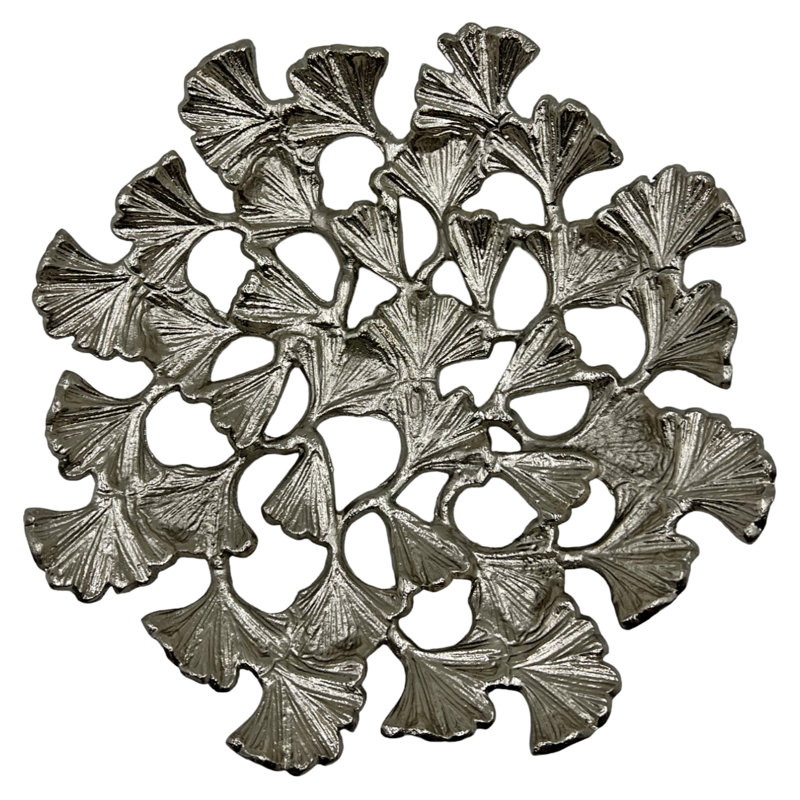 Assiette décorative en aluminium faite à la main Amirjon 1, Argent argent