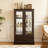 Lighted Glass Curio Cabinet with Adjustable Shelves-1942905517