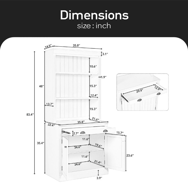 Drinel Storage Bookcase