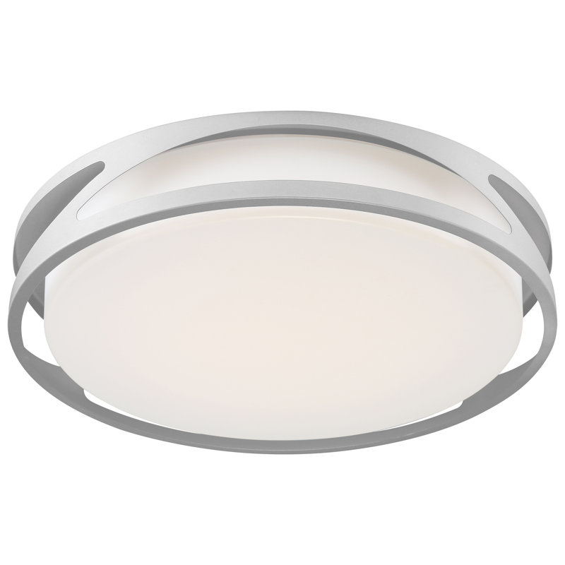 Lucia LED Flush Mount, Satin, 4" H x 18" W x 18" D, 3000K
