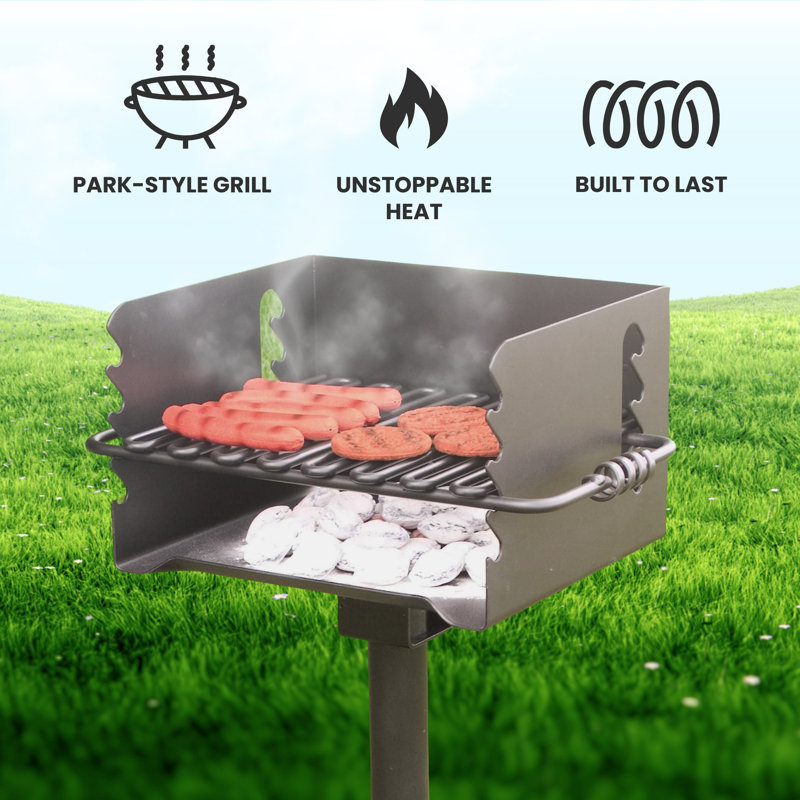 Barbecue au charbon de bois avec pivot pivotant Pilot Style CBP-135, paquet de 3