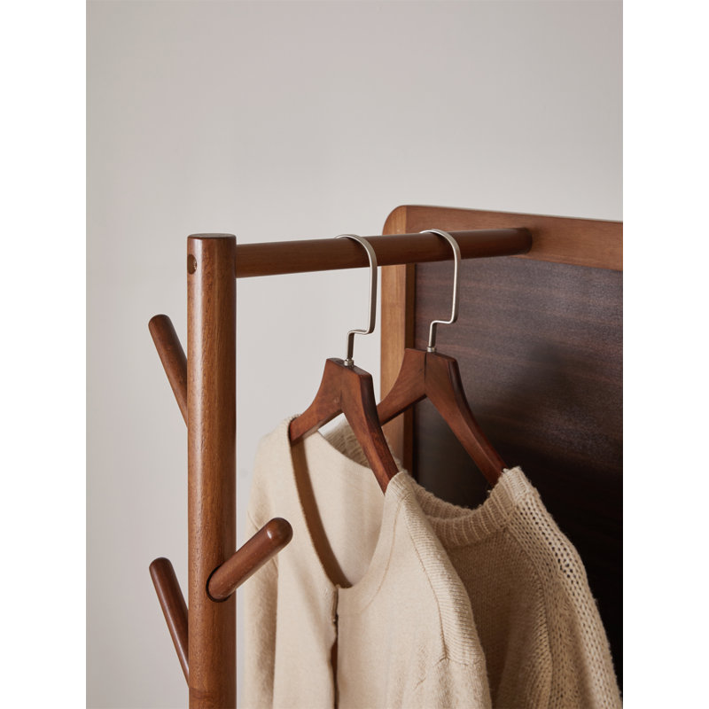 70"X19"Full Length Mirror With Stand,Coat Rack With Mirror,Solid Wood Floor Mirror,Swivel Mirrorfor Bedroom, Living Room, Cloakroom
