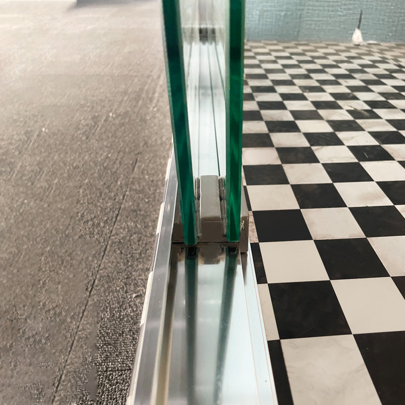 48'' W x 62'' H Double Sliding Frameless Shower Door with Clear Glass, Chrome