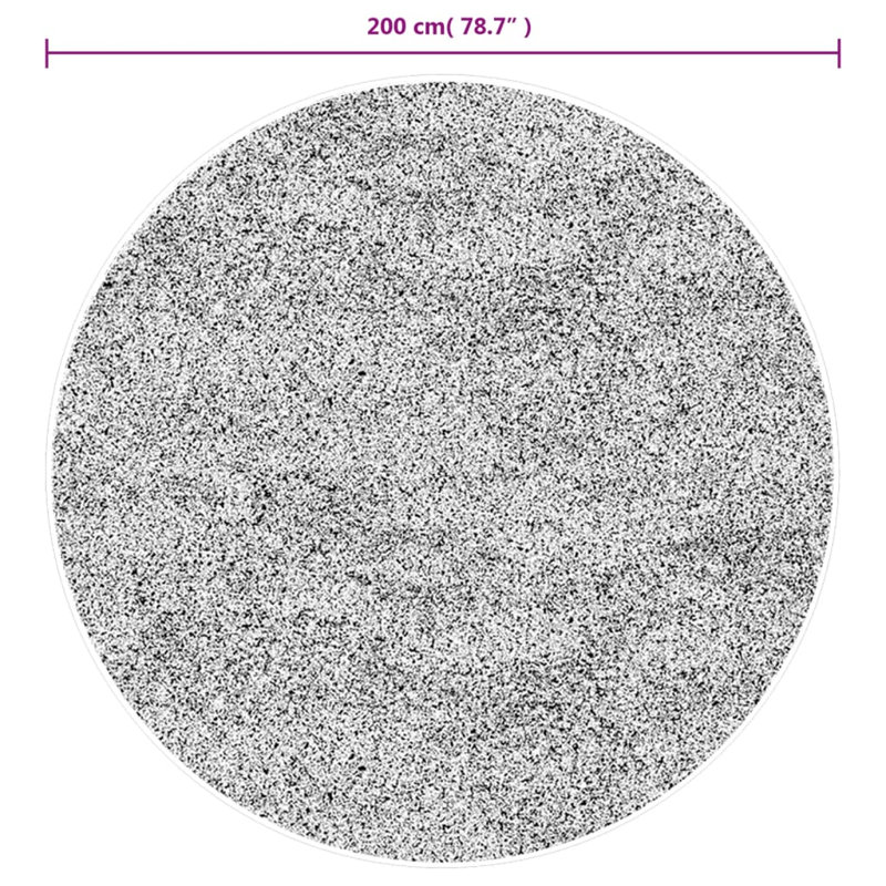 Baia Solid Colour Area Rug, Round 200cm