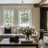 6-Light Transitional Wheel Chandelier