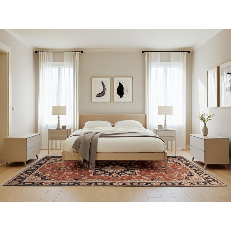 Tapis brun lavable à la machine, Rectangle de 5 pi x 8 pi