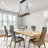 Smither 4 - Light Solid Wood Dimmable Kitchen Island Square / Rectangle and Geometric Chandelier