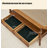 Solid wood vintage tempered glass coffee table