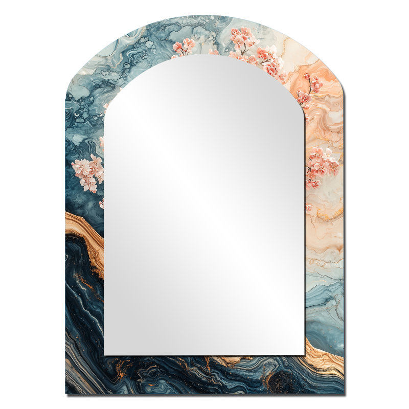 Miroir mural cerisier traditionnel Sakura Serenade II, 34 po x 25 po