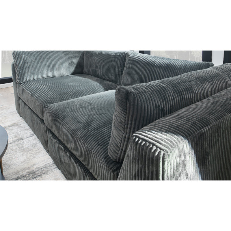 Canapé Taylor Corduroy, Gris foncé
