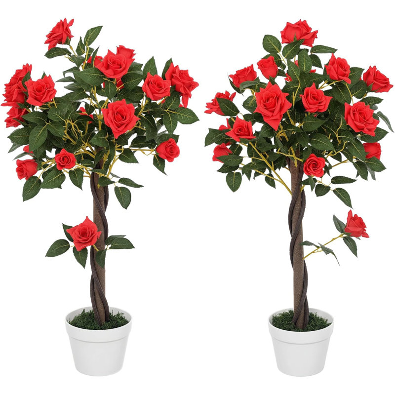 Arrangement in Pot, Red