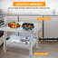Table de barbecue 24 po x 24 po en acier inoxydable avec rangement réglable