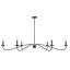 Lustre 6 lumières Meridian en noir mat-738833326