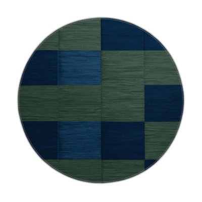 Tapis d'intérieur et d'extérieur à carreaux vert