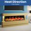 Corrigan Studio 195 cm W Clear Electric Fireplace with 5000 BTU
