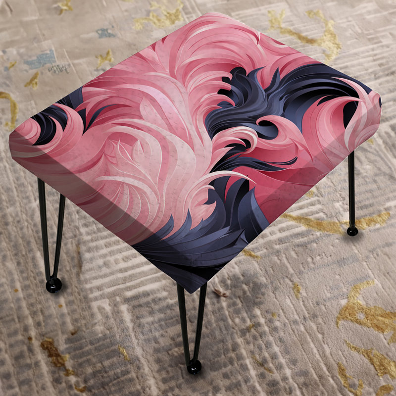 Pink Sphynx Spiral - Abstract Rectangle Ottoman