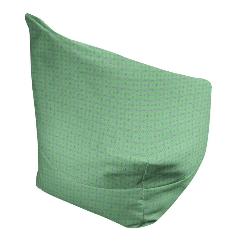 Sac de pois Kitterman, H 27 po x L 30 po x P 25 po, Housse de pouf, Vert / mauve