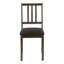 Chaise de salle à manger, ensemble de 2, latérales, rembourrées, cuisine, pieds en bois d'aspect cuir de salle à manger, transitionnel
