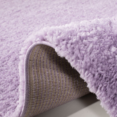 Tapis à poils longs lilas