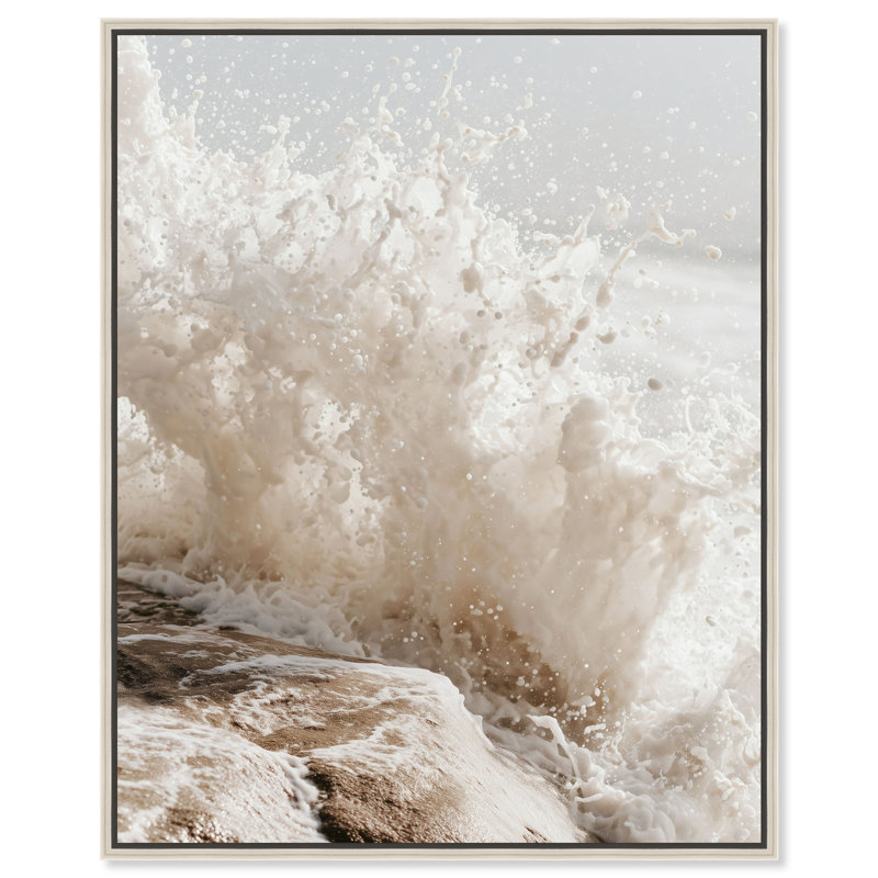 Tidal Impact I Print by Oliver Gal, 31"H x 25"W, Silver Floater Frame