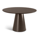 Modern Brazilian Mona Glass Top Round Dining Table