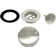 35" Cable Drive Pop-Up Bathtub Drain Trim with Poly Pipe Assembly and Rotary Overflow Cover