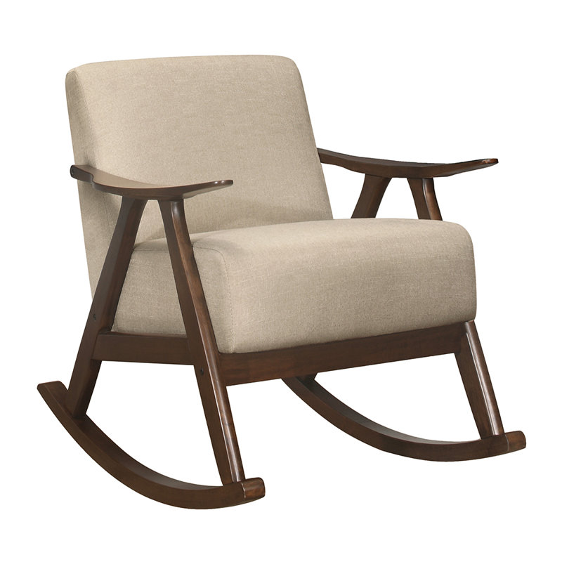 Chaise berçante Caimin, Beige en double