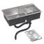 Double Bowl Kitchen Sink, 30.7x16.9 Inch Stainless Steel Sink with Nano Coating, Drop-in/Top-Mount Sink for Modern Kitchen, Includes Drain Assembly and Drain Basket