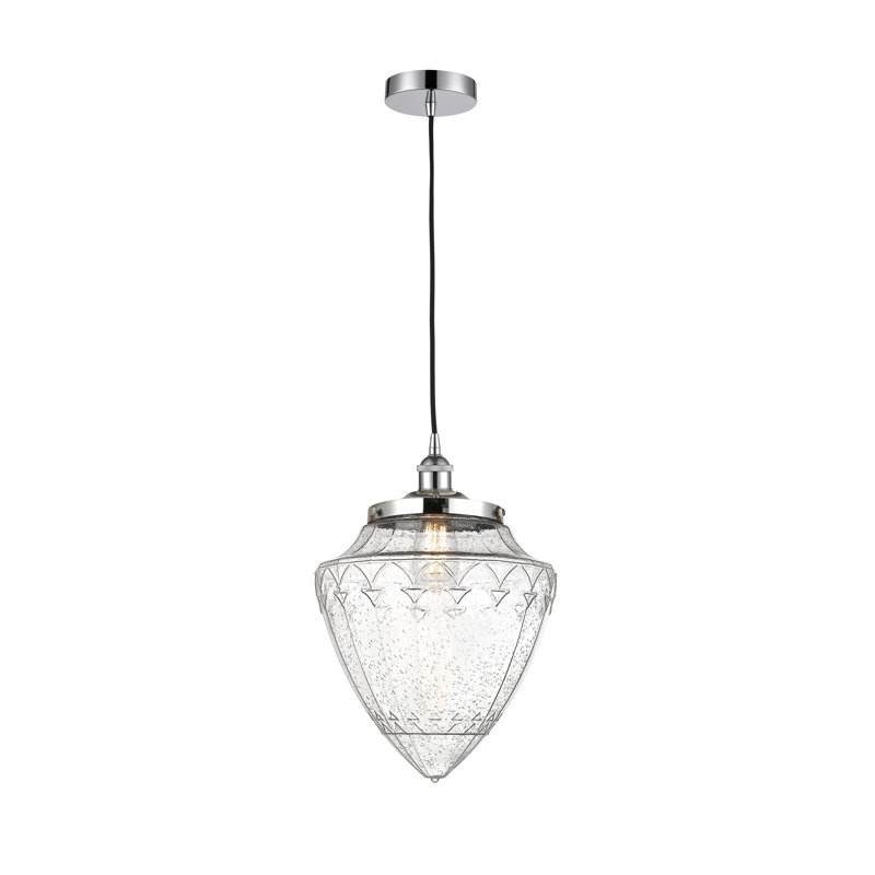 Lanaija 1 - Light Single Pendant, 16.75" H x 12" W x 12" D, Polished Chrome