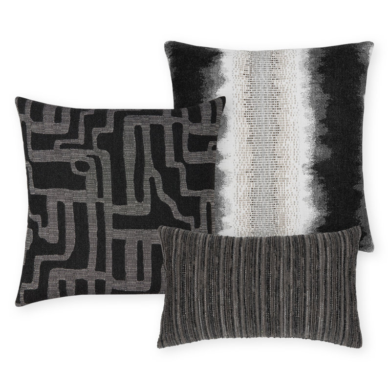 Noble Outdoor Square Sunbrella® Pillow Cover & Insert, Charcoal, 20"H X 20"W