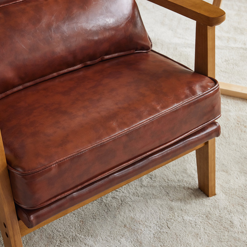 Merri 28.34'' Wide Leather Match Armchair