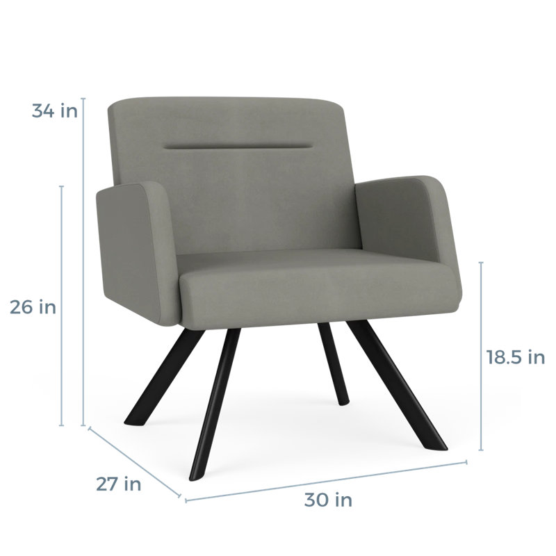 Fauteuil de réception Willy, Noir, Patriot Plus