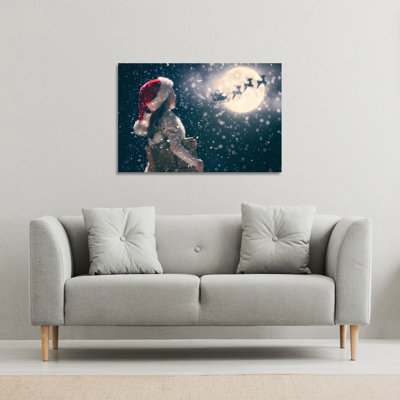 Kids Enjoy the Holiday 1 Piece Wrapped Canvas Wall Art