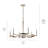 Tolani 6 - Light Wagon Wheel Chandelier-738509873-707100414