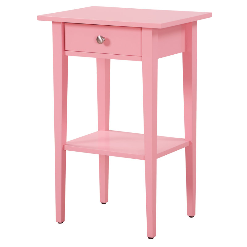 Charmante table de chevet rose avec une touche de modernité - 28 po de hauteur, 18 po de largeur, 14 po de profondeur qui ajoute une touche chic à votre espace. Rehausse la structure esthétique de la décoration contemporaine pour une performance durab
