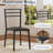 3-Piece Round Wood Dinette Set for 2 with Upholstered Chairs & Steel Frame-844300014-844300003-844300002