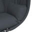 Fauteuil ovale suspendu Ivy Bronx avec support en tissu anthracite et acier