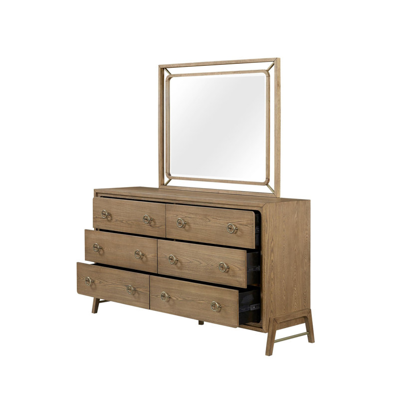 Commode 6 tiroirs au fini latté