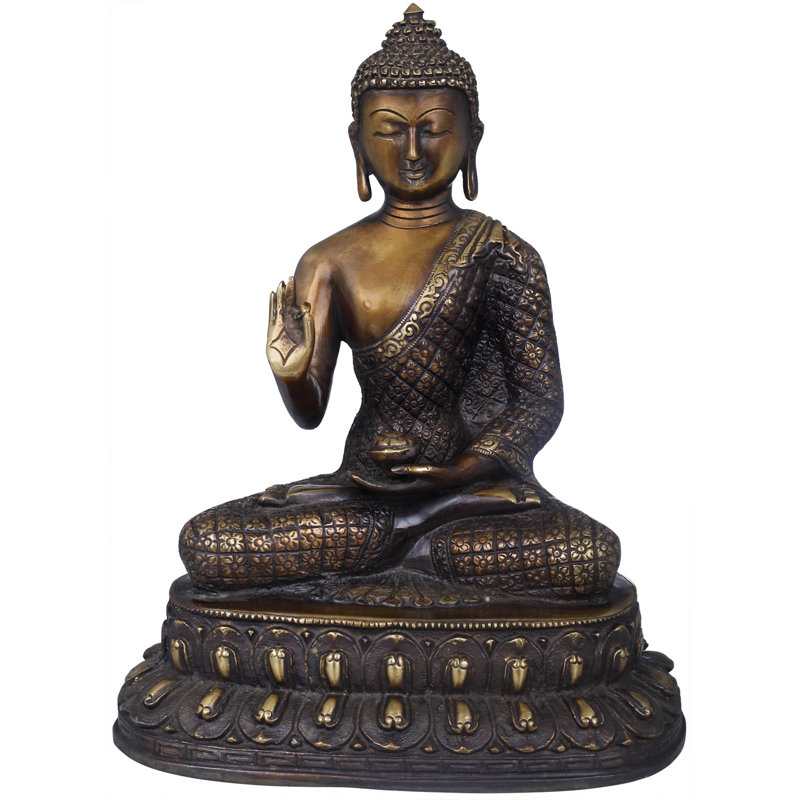 Figurine de Bouddha à carreaux