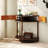 Louie Half-Moon Console Table with 2 Doors and Bottom Shelf