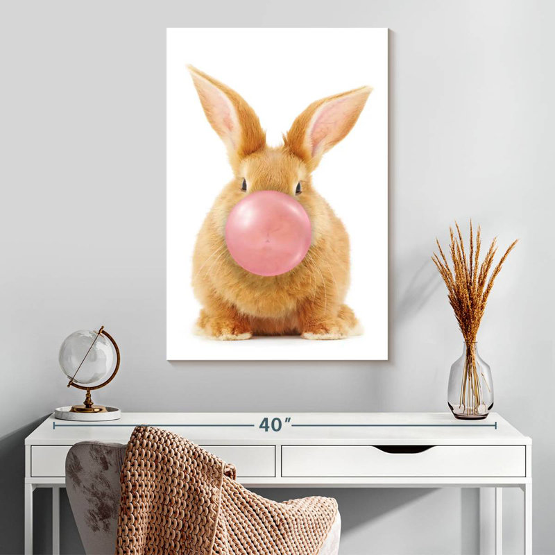 Rabbit Bubble Gum, 30" H x 20" W