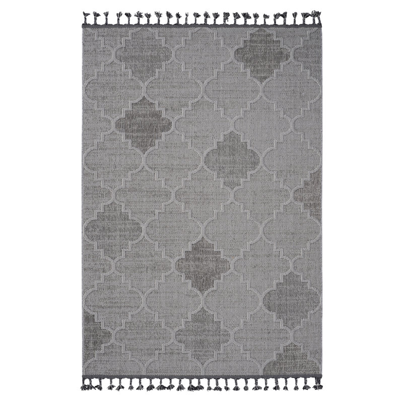 Tapis treillis gris 8X10
