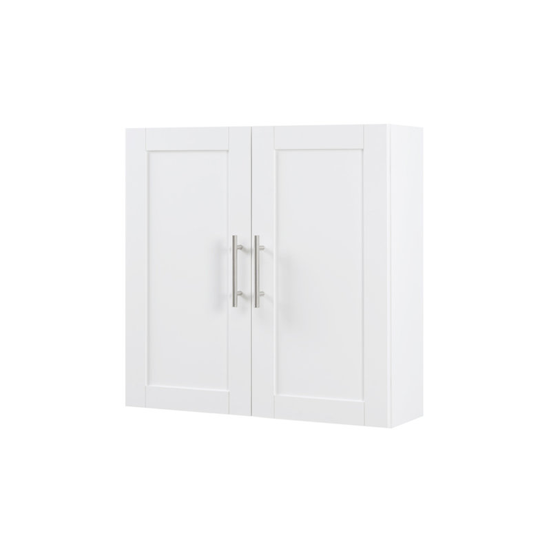 Armoire suspendue avec portes et tablettes