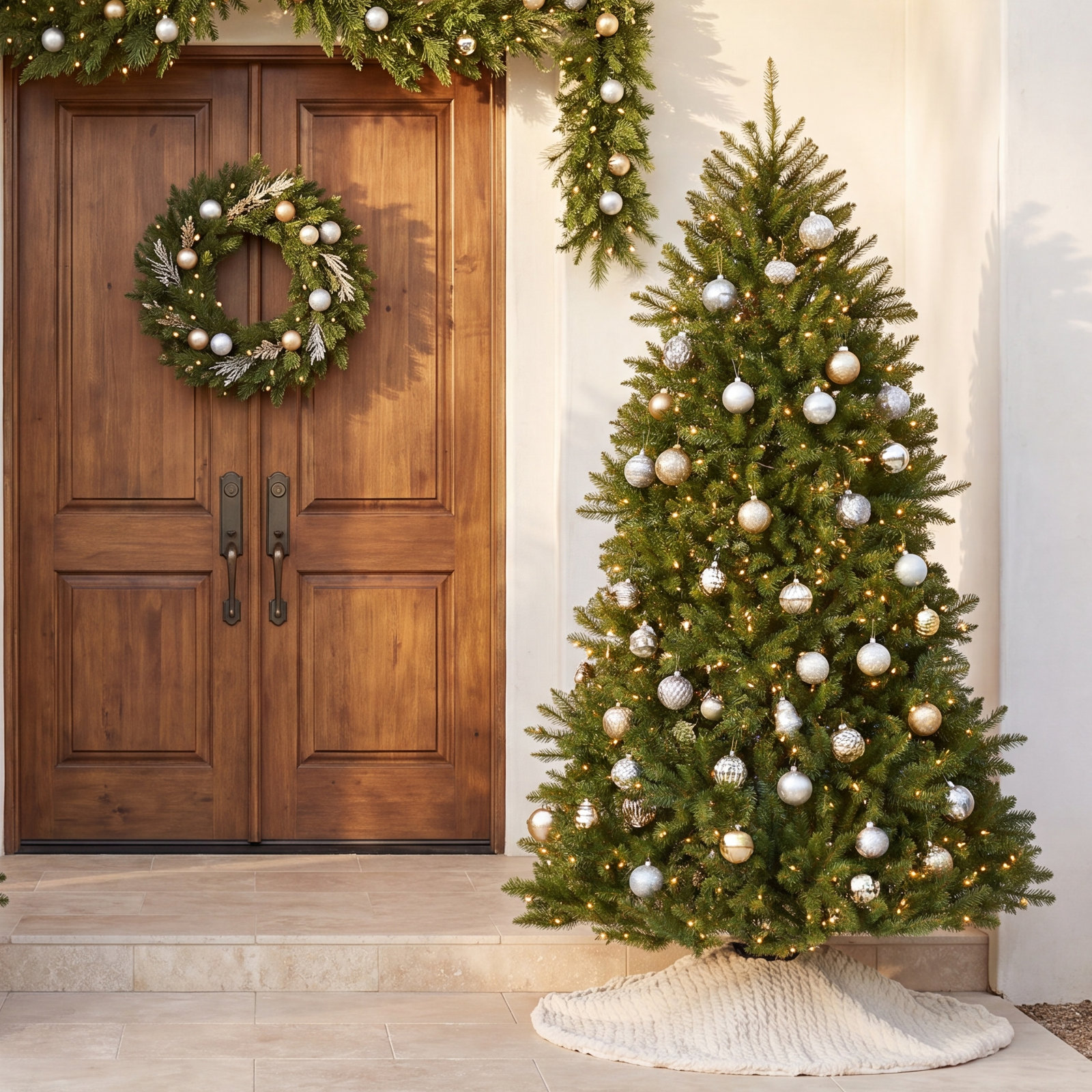 Dunhill Fir Tree with Clear Lights, 7', Clear/White Lights