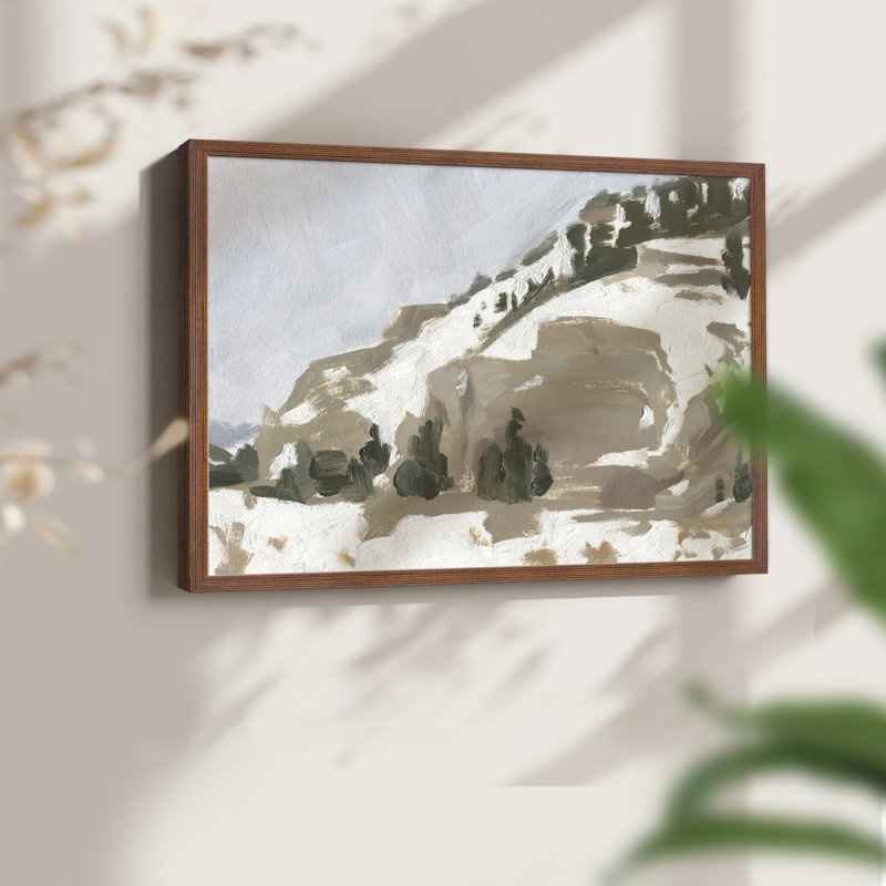 «Snowy Rise II», reproduction encadrée, Noyer, H 11 po x l 14 po
