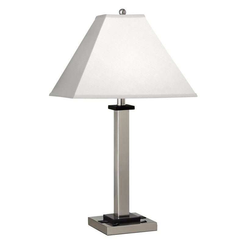 Square Post Metal USB Table Lamp